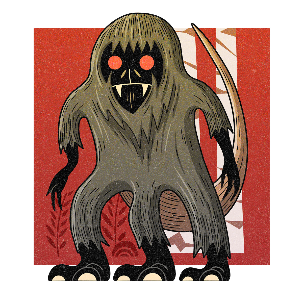 The The Enfield Horror, drawn as an extraterrestrial and mutant said to live in Illinois.